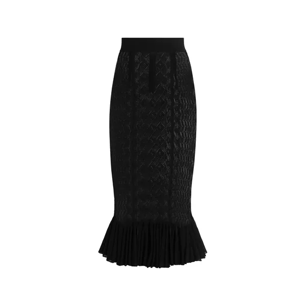 Dolce & Gabbana Lace-stitch knit skirt