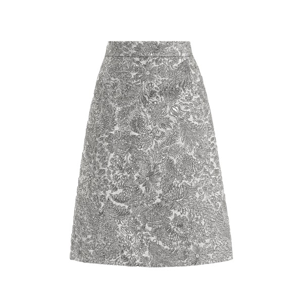 Dolce & Gabbana Lamé floral jacquard midi skirt