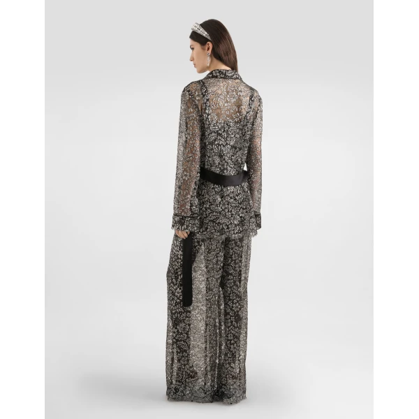 Dolce & Gabbana Lamé lace trousers, view 3