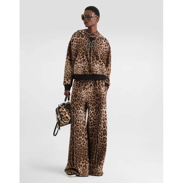 Dolce & Gabbana Leo-print jersey t-shirt Top, view 4