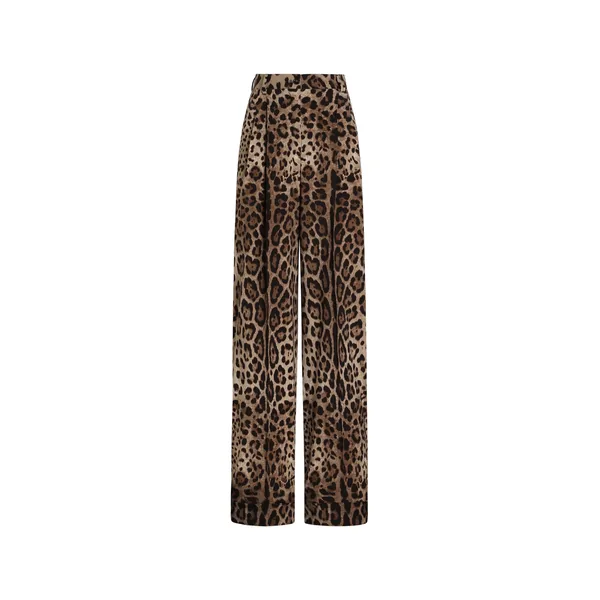 Dolce & Gabbana Leo-print wool trousers