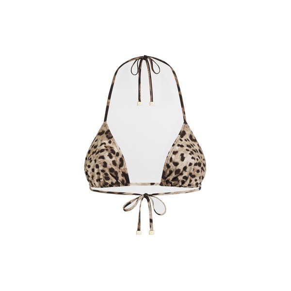 Dolce & Gabbana Leopard-print triangle bikini top
