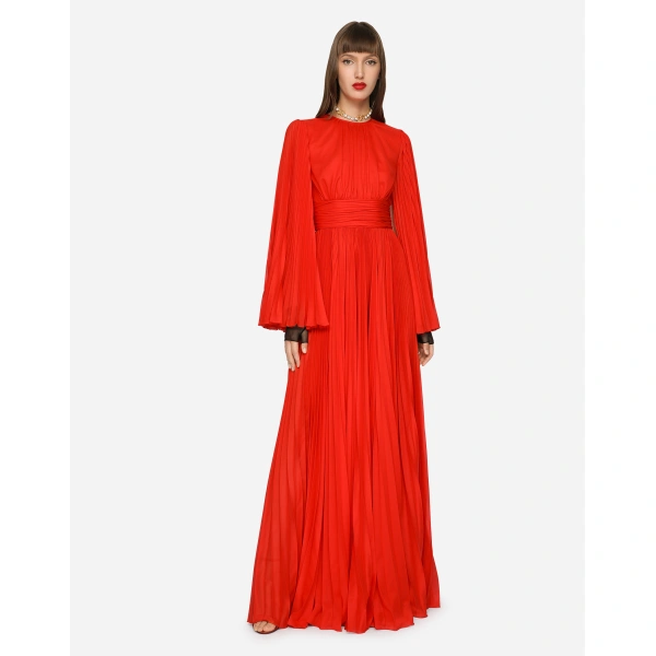 Dolce & Gabbana Long chiffon dress, view 3