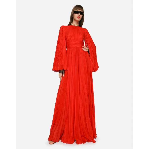 Dolce & Gabbana Long chiffon dress, view 5