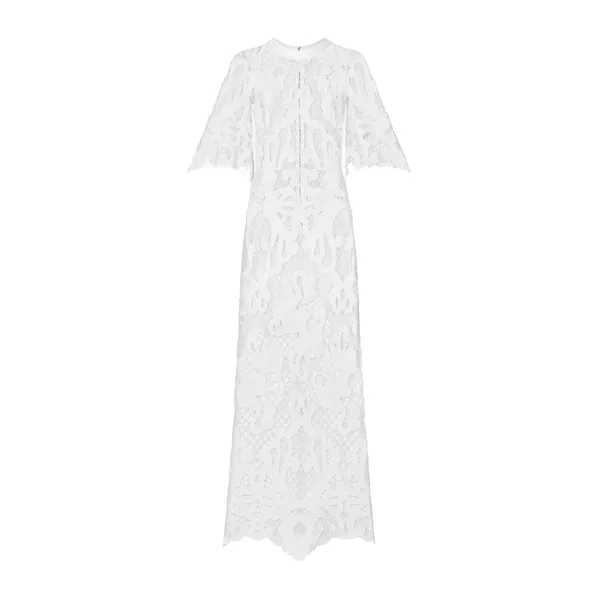 Dolce & Gabbana Long dress with openwork embroidery