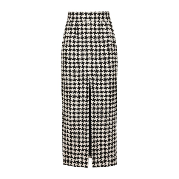 Dolce & Gabbana Long macro-houndstooth skirt
