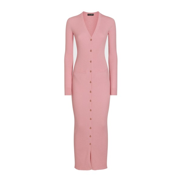Dolce & Gabbana Long ribbed wool cardigan