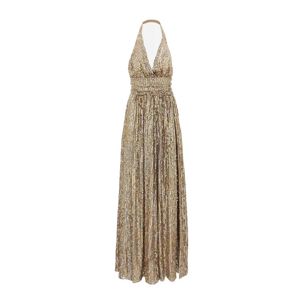 Dolce & Gabbana Long sequined dress with slit