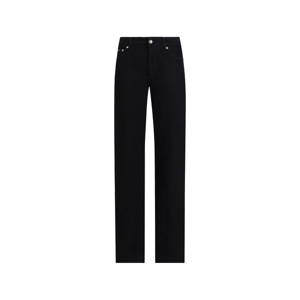 Dolce & Gabbana Loose denim jeans with pressed pleat