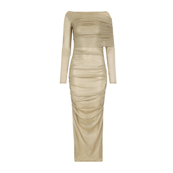 Dolce & Gabbana Lurex mesh calf-length dress