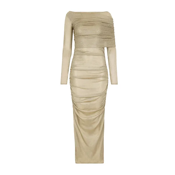 Dolce & Gabbana Lurex mesh calf-length dress
