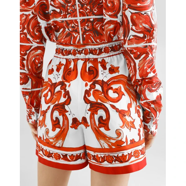 Dolce & Gabbana Majolica-print bermuda poplin shorts, view 5
