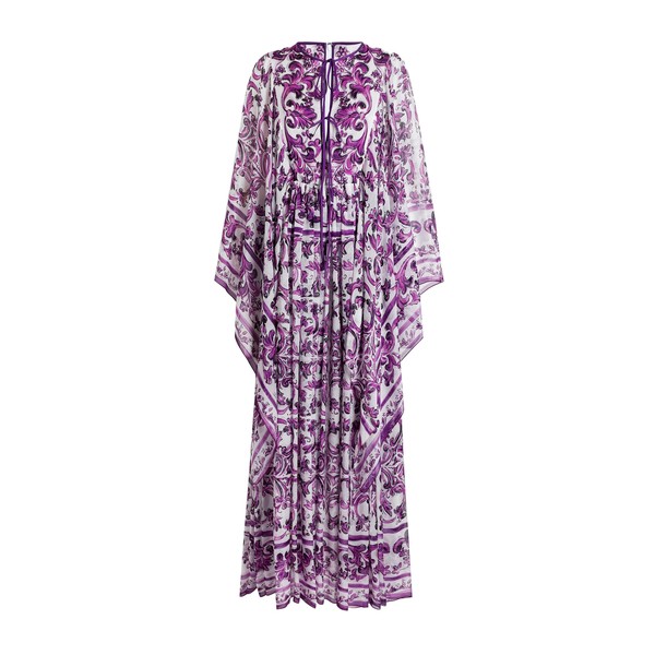 Dolce & Gabbana Majolica-print chiffon dress