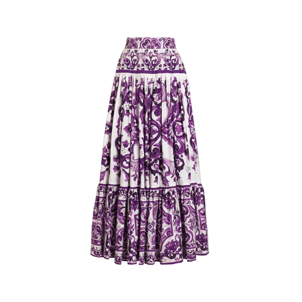 Dolce & Gabbana Majolica-print long skirt
