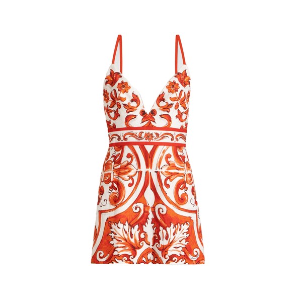 Dolce & Gabbana Majolica-print mat dress