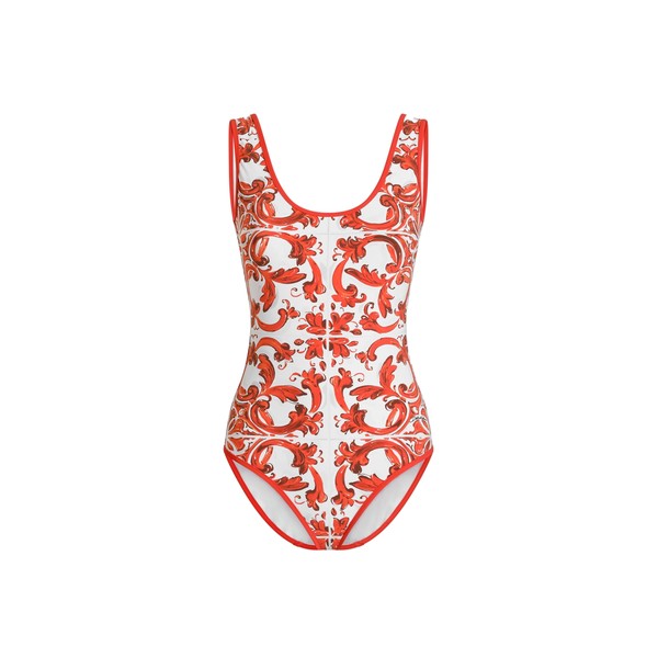 Dolce & Gabbana Majolica-print one-piece swimsuit