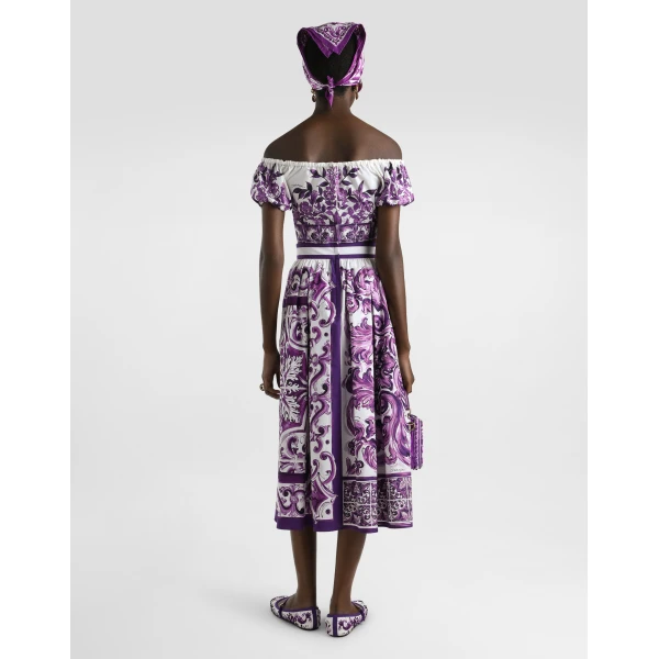 Dolce & Gabbana Majolica-print pleated skirt, view 3