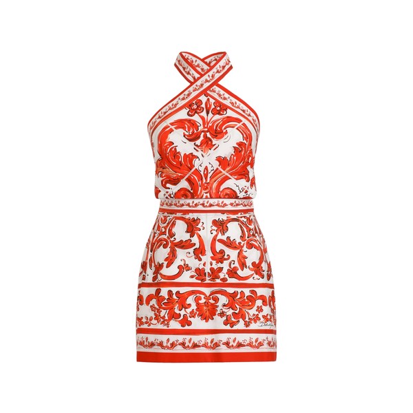 Dolce & Gabbana Majolica-print poplin dress