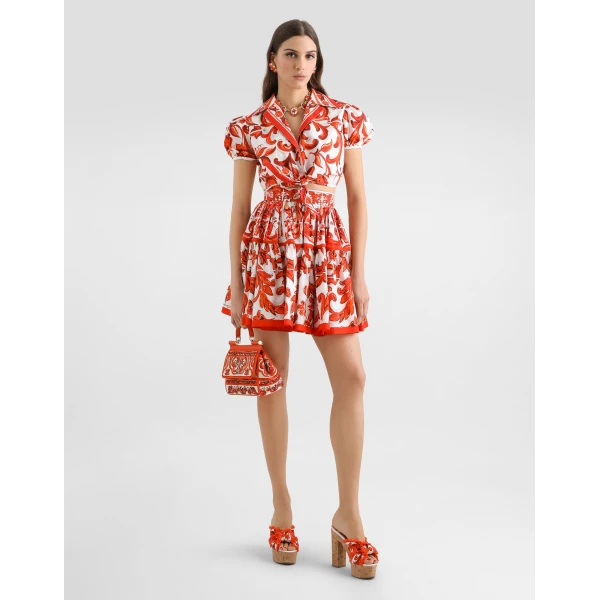 Dolce & Gabbana Majolica-print poplin shirt, view 2