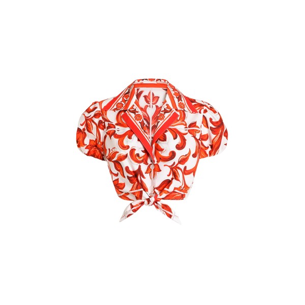 Dolce & Gabbana Majolica-print poplin shirt