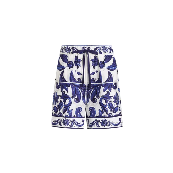 Dolce & Gabbana Majolica-print poplin shorts
