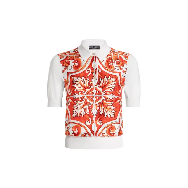 Dolce & Gabbana Majolica-print silk pullover Knit