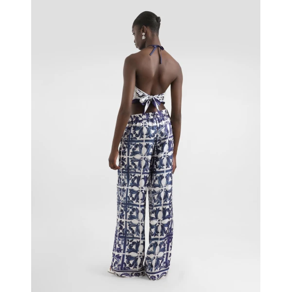 Dolce & Gabbana Majolica-print silk top, view 3