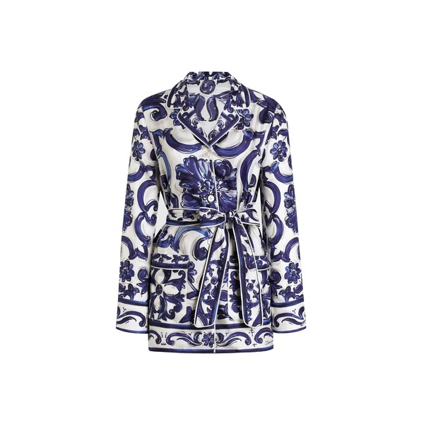 Dolce & Gabbana Majolica-print silk vanity shirt
