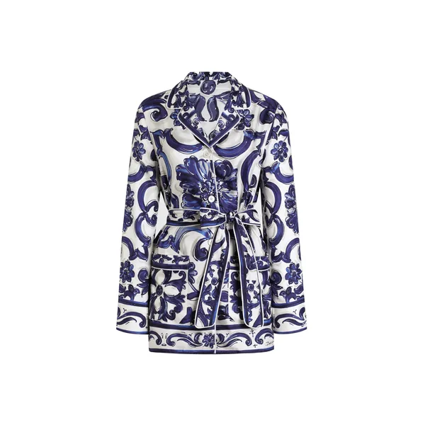 Dolce & Gabbana Majolica-print silk vanity shirt
