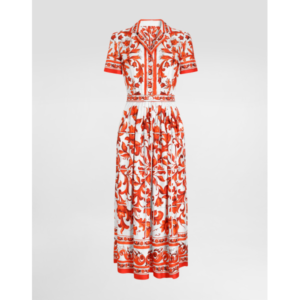 Dolce & Gabbana Majolica-print twill dress