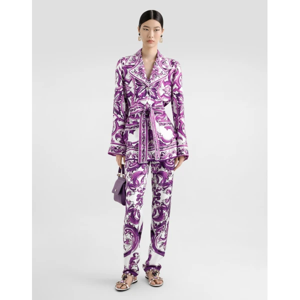 Dolce & Gabbana Majolica-print twill shirt, view 2