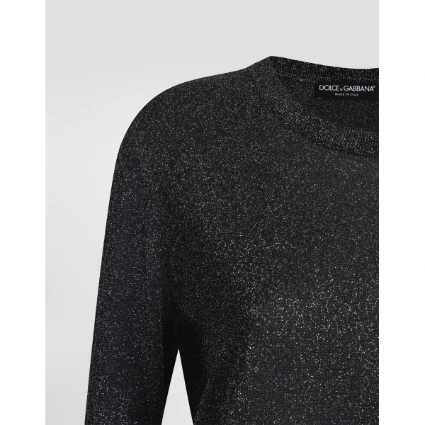 Dolce & Gabbana Metallic viscose pullover Knit, view 4