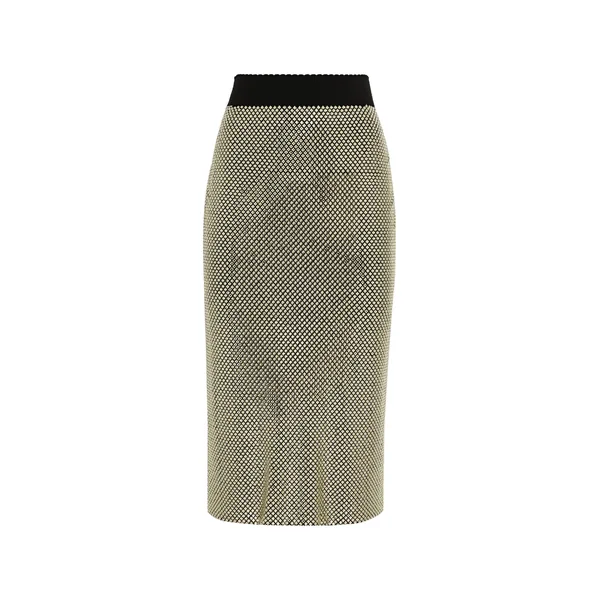 Dolce & Gabbana Midi pencil skirt in crystal mesh