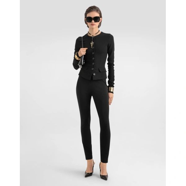 Dolce & Gabbana Milano stitch jersey leggings, view 2