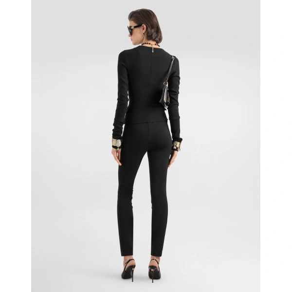 Dolce & Gabbana Milano stitch jersey leggings, view 3