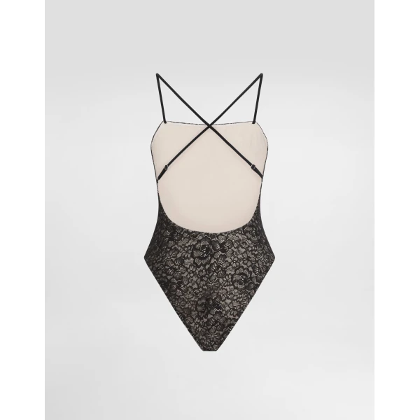 Dolce & Gabbana One-piece lace swimsuit, view 3