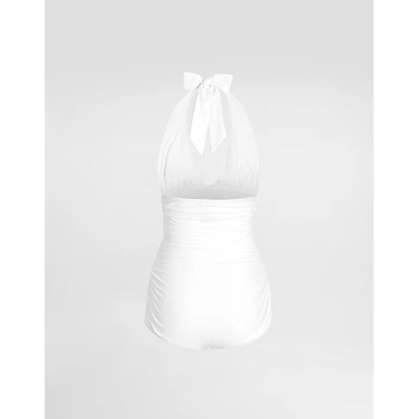 Dolce & Gabbana One-piece swimsuit with plunging neckline, view 3