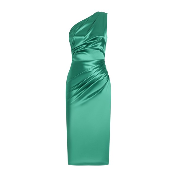 Dolce & Gabbana One-shoulder stretch satin dress