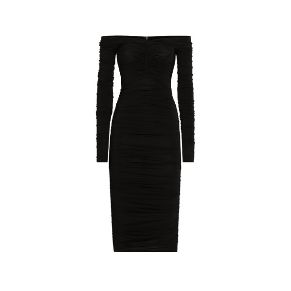 Dolce & Gabbana Organzine draped calf-length dress