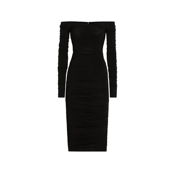 Dolce & Gabbana Organzine draped calf-length dress
