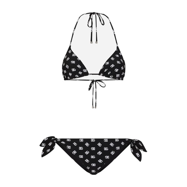 Dolce & Gabbana Padded triangle bikini with DG logo print