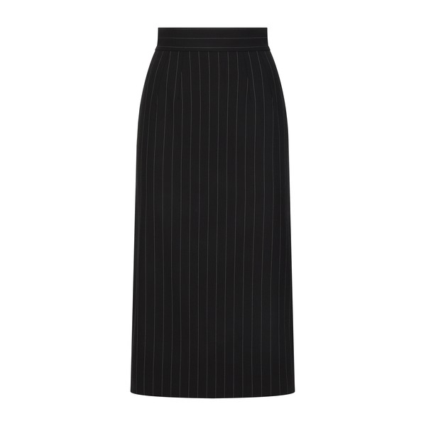 Dolce & Gabbana Pinstripe wool calf-length skirt
