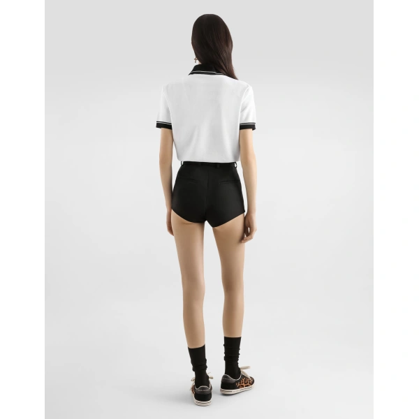 Dolce & Gabbana Piqué polo shirt with embroidery, view 3