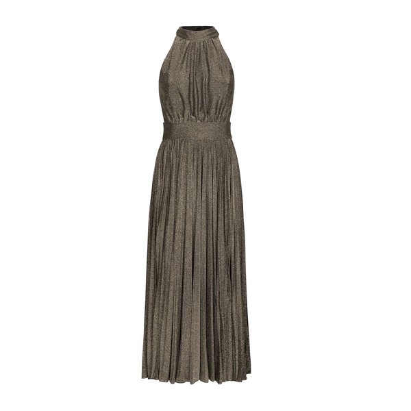 Dolce & Gabbana Pleated jersey lurex calf-length dress