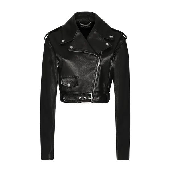 Dolce & Gabbana Plongé nappa leather biker jacket