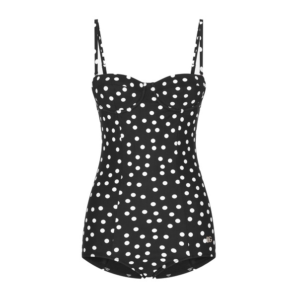 Dolce & Gabbana Polka-dot balconette one-piece swimsuit