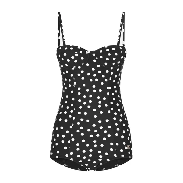 Dolce & Gabbana Polka-dot balconette one-piece swimsuit