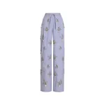 Dolce & Gabbana Poplin trousers with floral embroidery