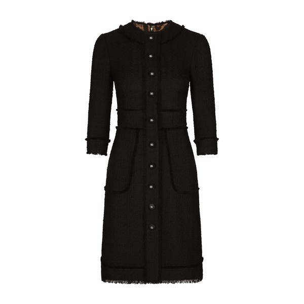 Dolce & Gabbana Raschel tweed midi dress