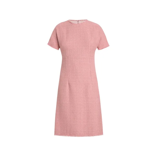 Dolce & Gabbana Raschel tweed midi dress with DG logo